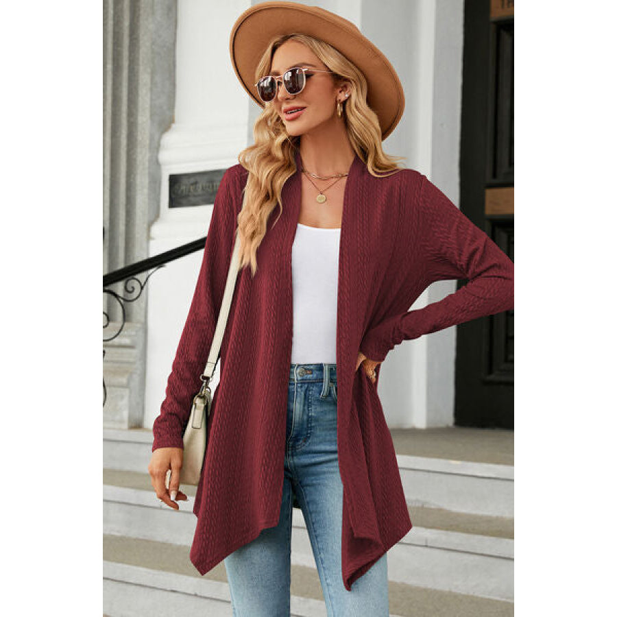 Open Front Long Sleeve Cardigan Apparel and Accessories