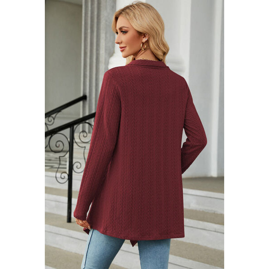 Open Front Long Sleeve Cardigan Apparel and Accessories