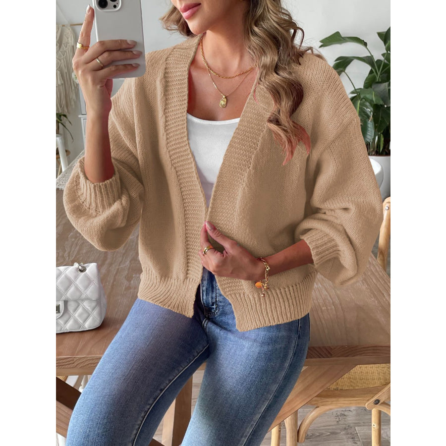 Open Front Long Sleeve Cardigan Apparel and Accessories