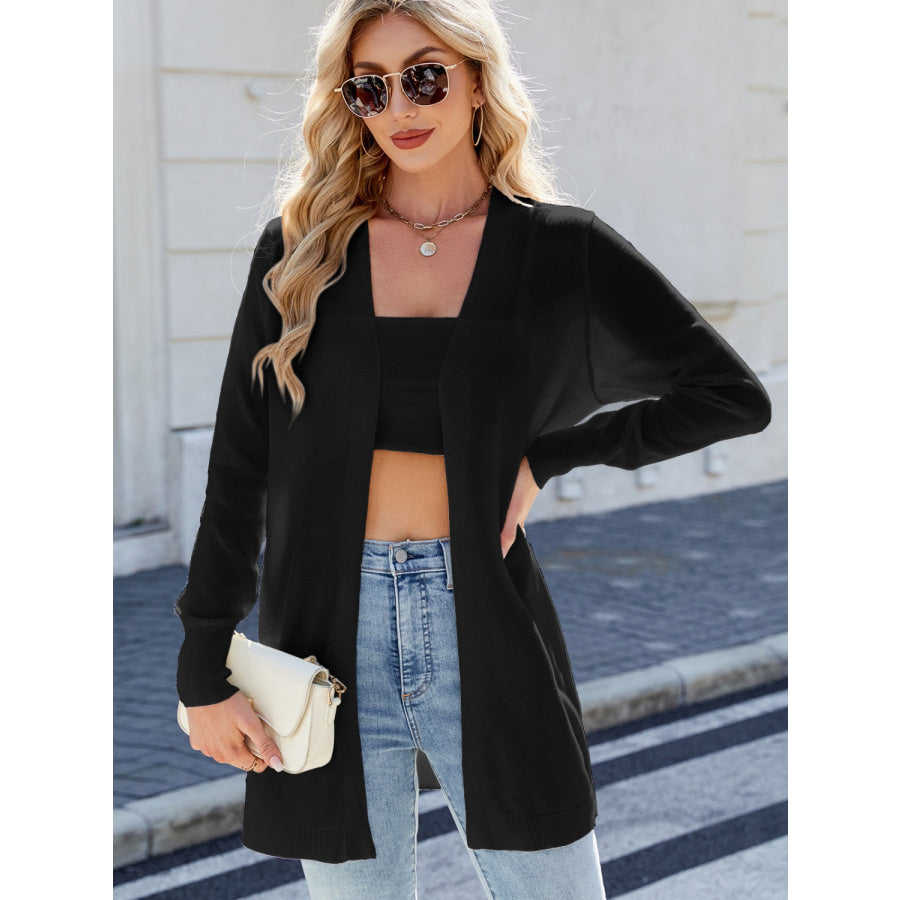 Open Front Long Sleeve Cardigan Apparel and Accessories