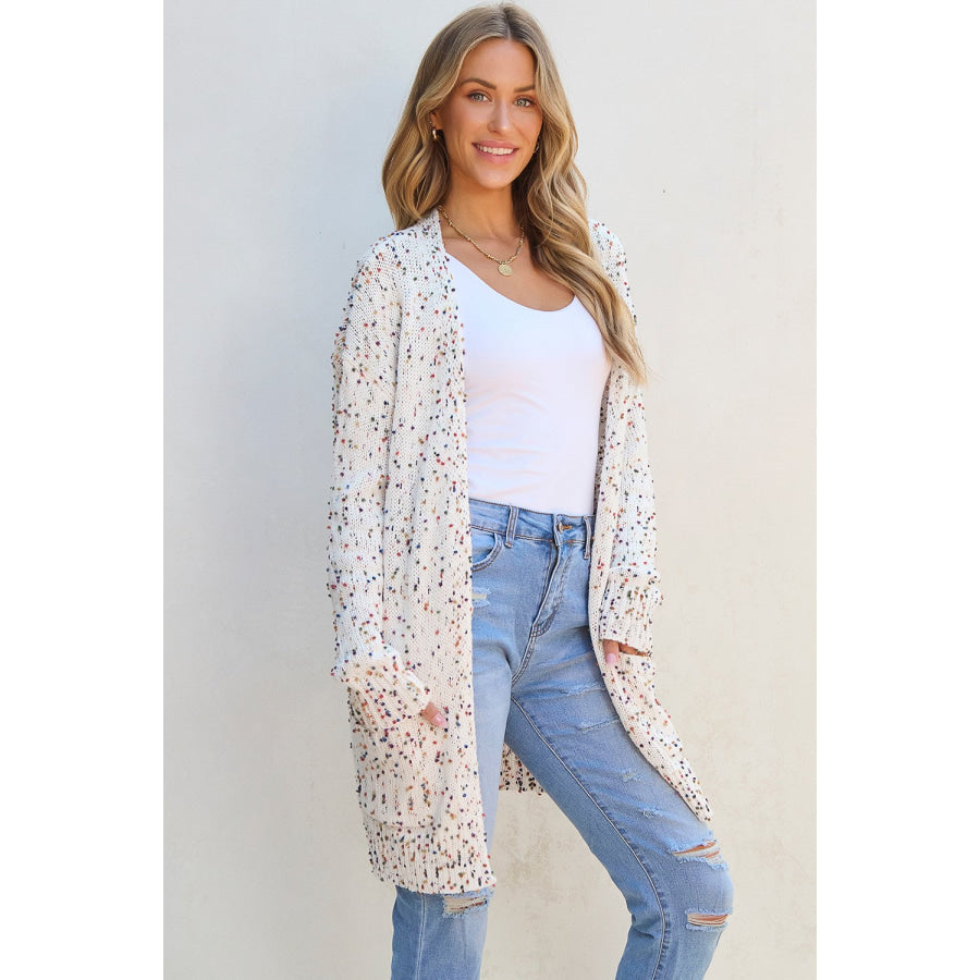 Open Front Long Sleeve Cardigan Apparel and Accessories