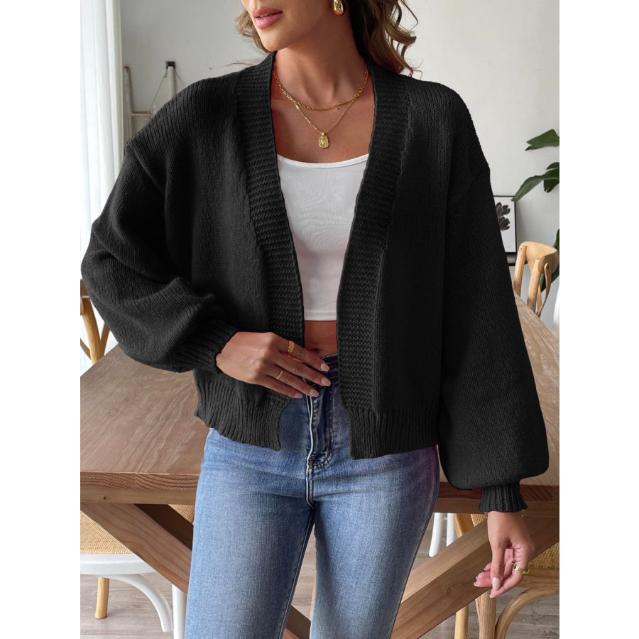 Open Front Long Sleeve Cardigan Apparel and Accessories