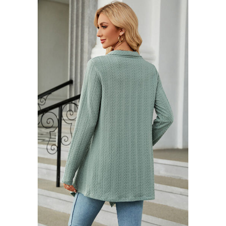 Open Front Long Sleeve Cardigan Apparel and Accessories