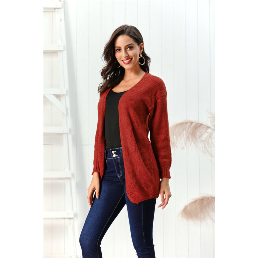 Open Front Long Sleeve Cardigan Apparel and Accessories