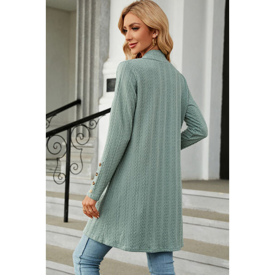 Open Front Long Sleeve Cardigan Apparel and Accessories