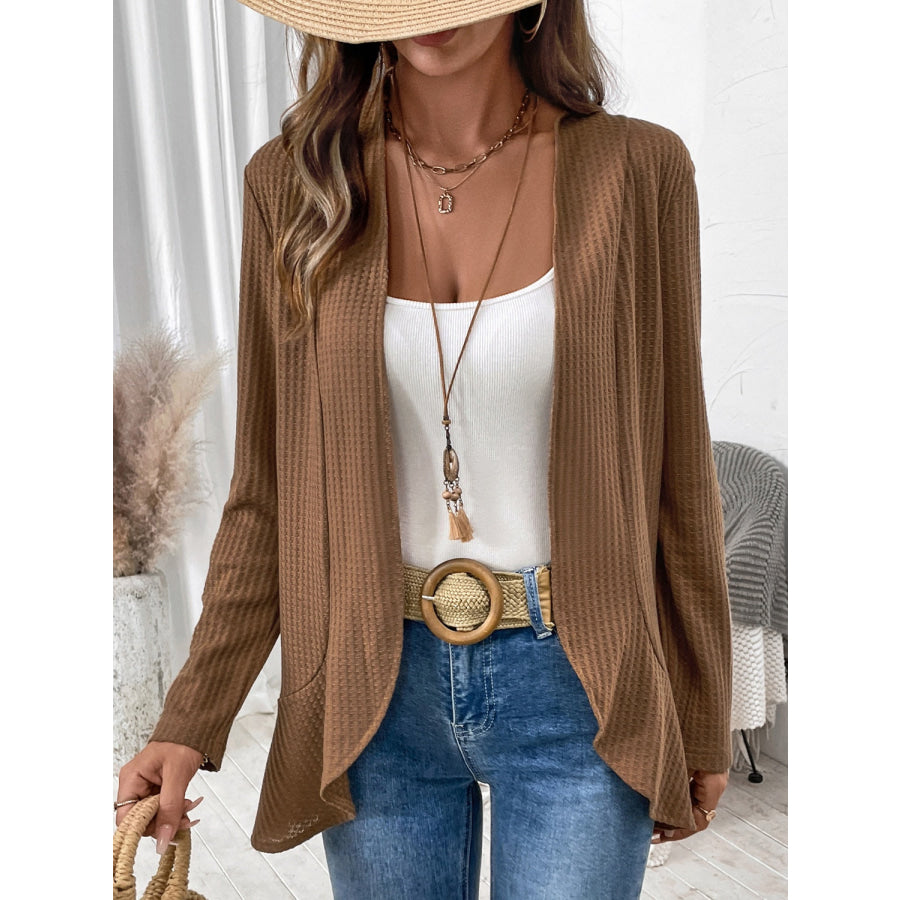 Open Front Long Sleeve Cardigan Apparel and Accessories