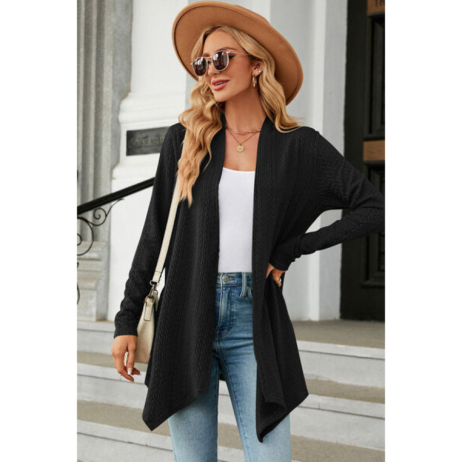 Open Front Long Sleeve Cardigan Apparel and Accessories