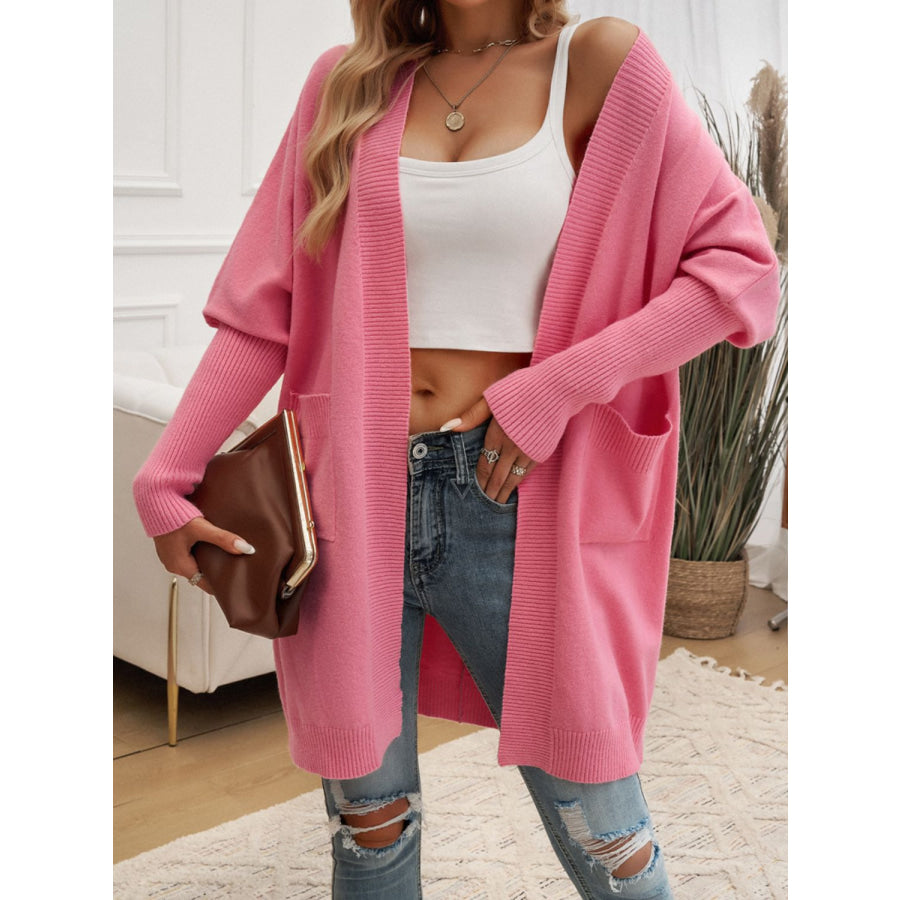 Open Front Long Sleeve Cardigan Apparel and Accessories