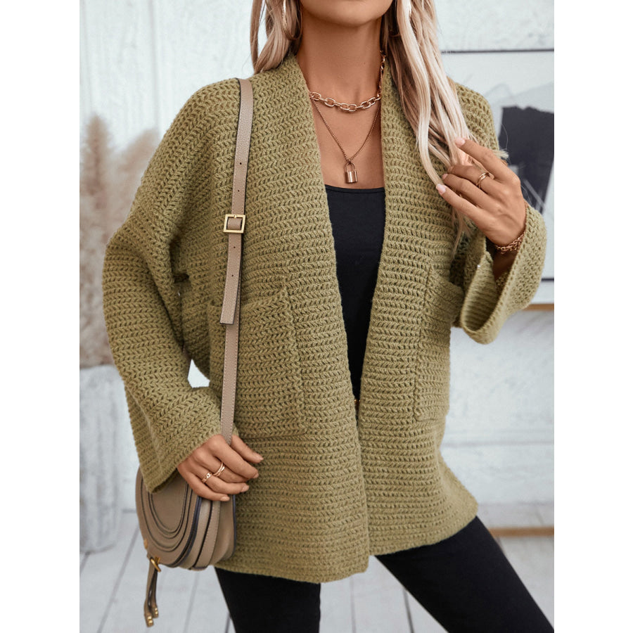 Open Front Long Sleeve Cardigan Apparel and Accessories