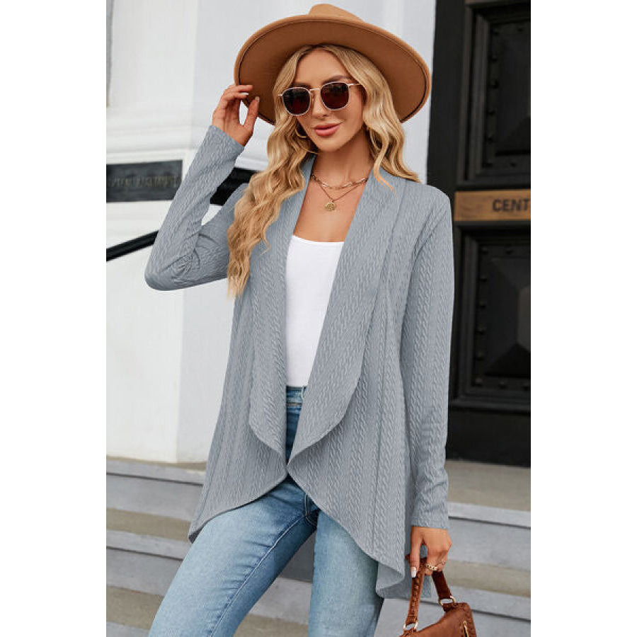 Open Front Long Sleeve Cardigan Apparel and Accessories