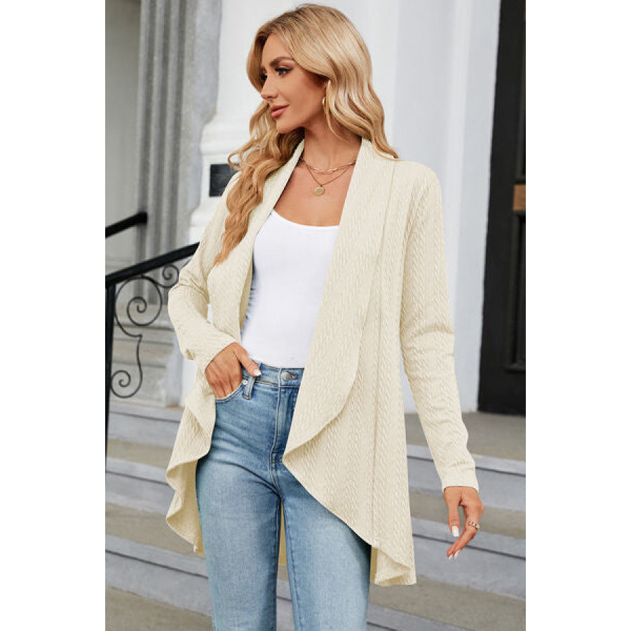 Open Front Long Sleeve Cardigan Apparel and Accessories