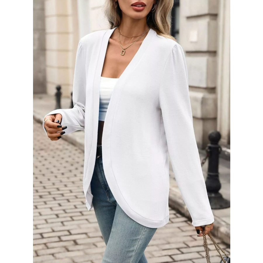 Open Front Long Sleeve Cardigan Apparel and Accessories