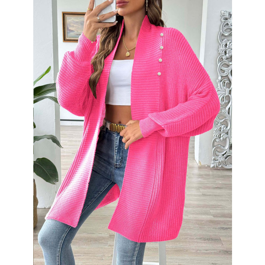 Open Front Long Sleeve Cardigan Apparel and Accessories