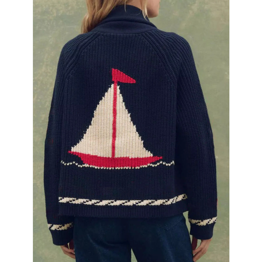 Open Front Long Sleeve Cardigan Apparel and Accessories