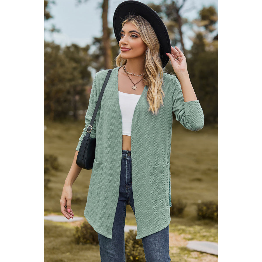 Open Front Long Sleeve Cardigan Apparel and Accessories