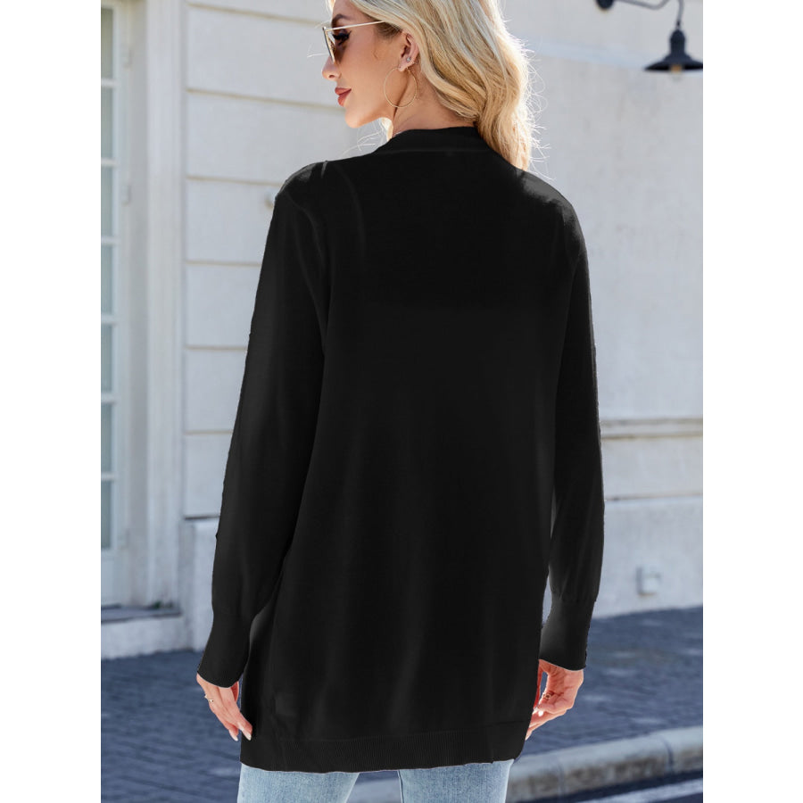 Open Front Long Sleeve Cardigan Apparel and Accessories