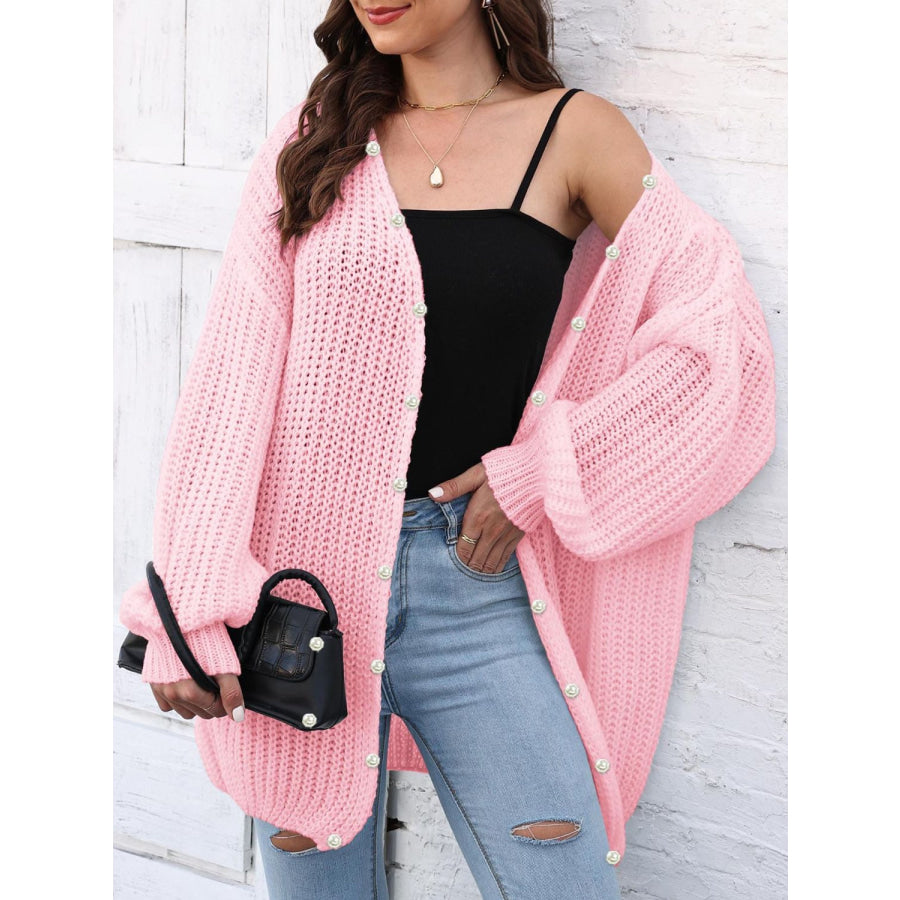 Open Front Long Sleeve Cardigan Apparel and Accessories