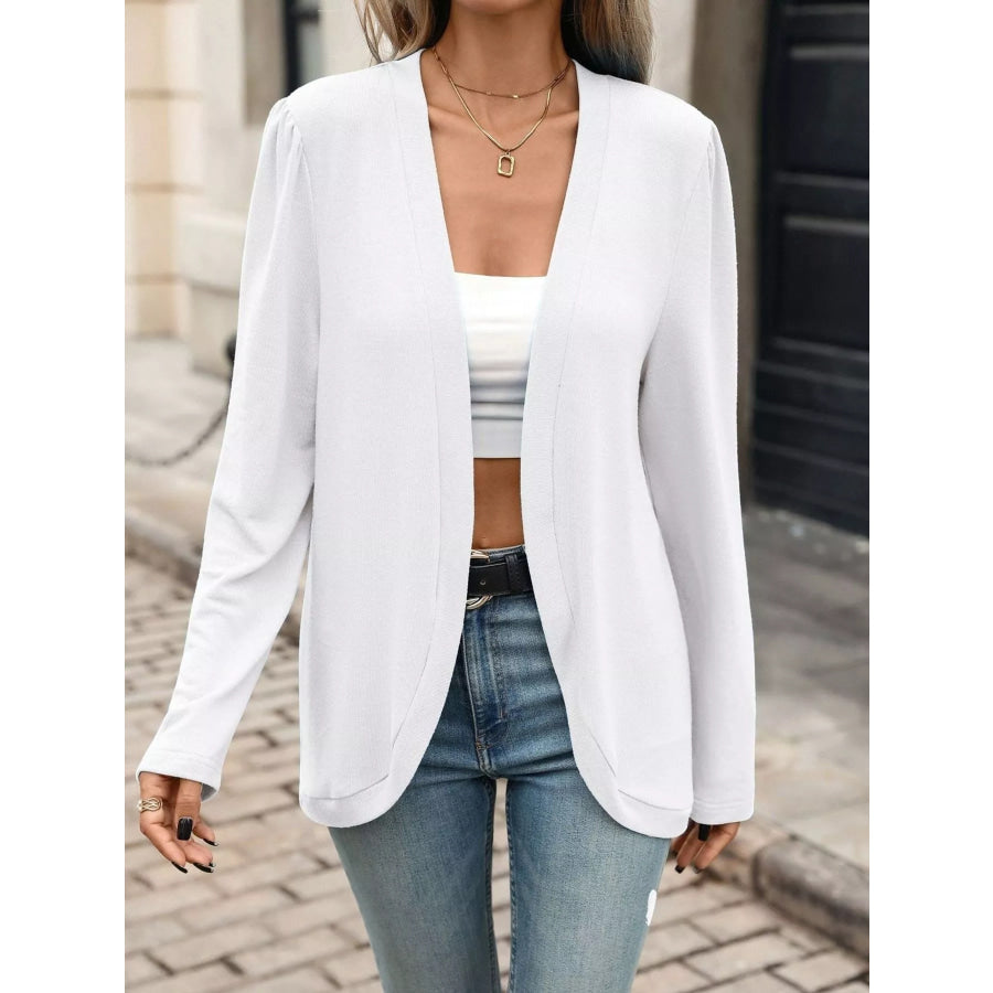 Open Front Long Sleeve Cardigan Apparel and Accessories