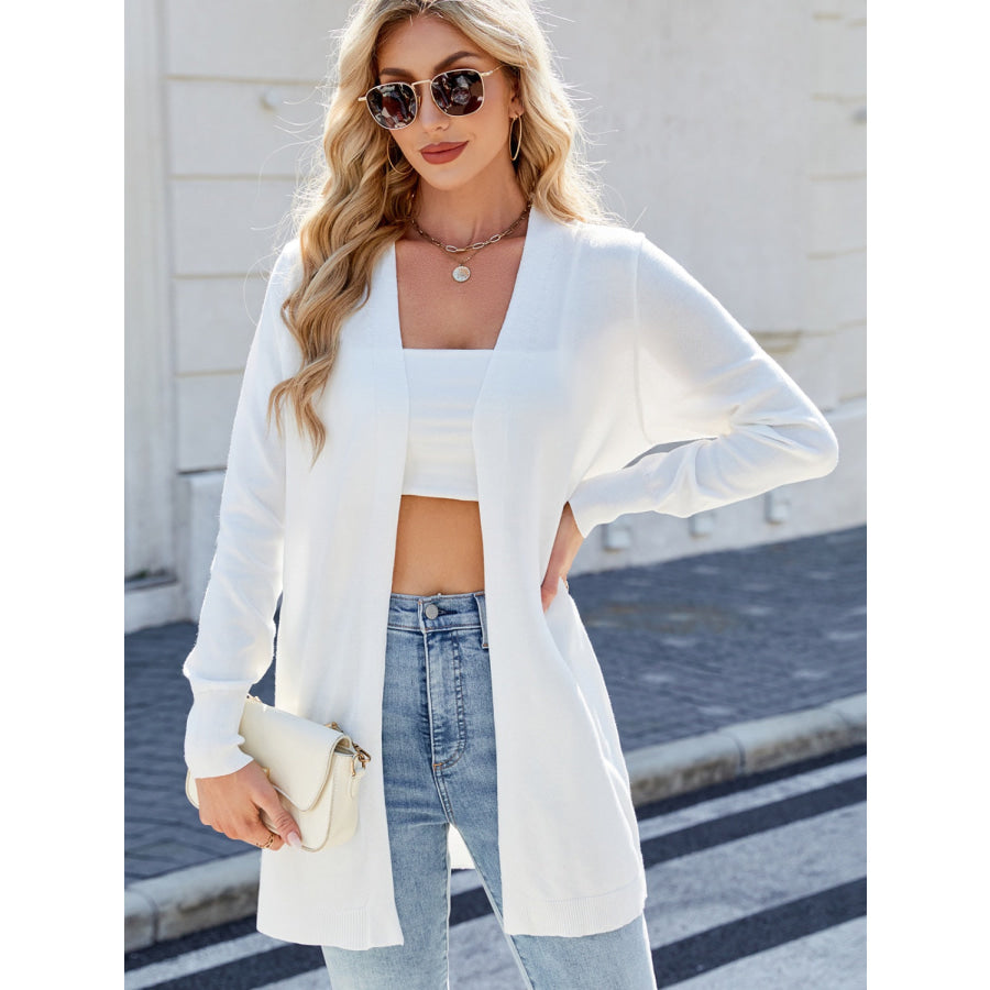 Open Front Long Sleeve Cardigan Apparel and Accessories