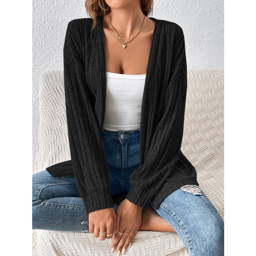 Open Front Long Sleeve Cardigan Apparel and Accessories