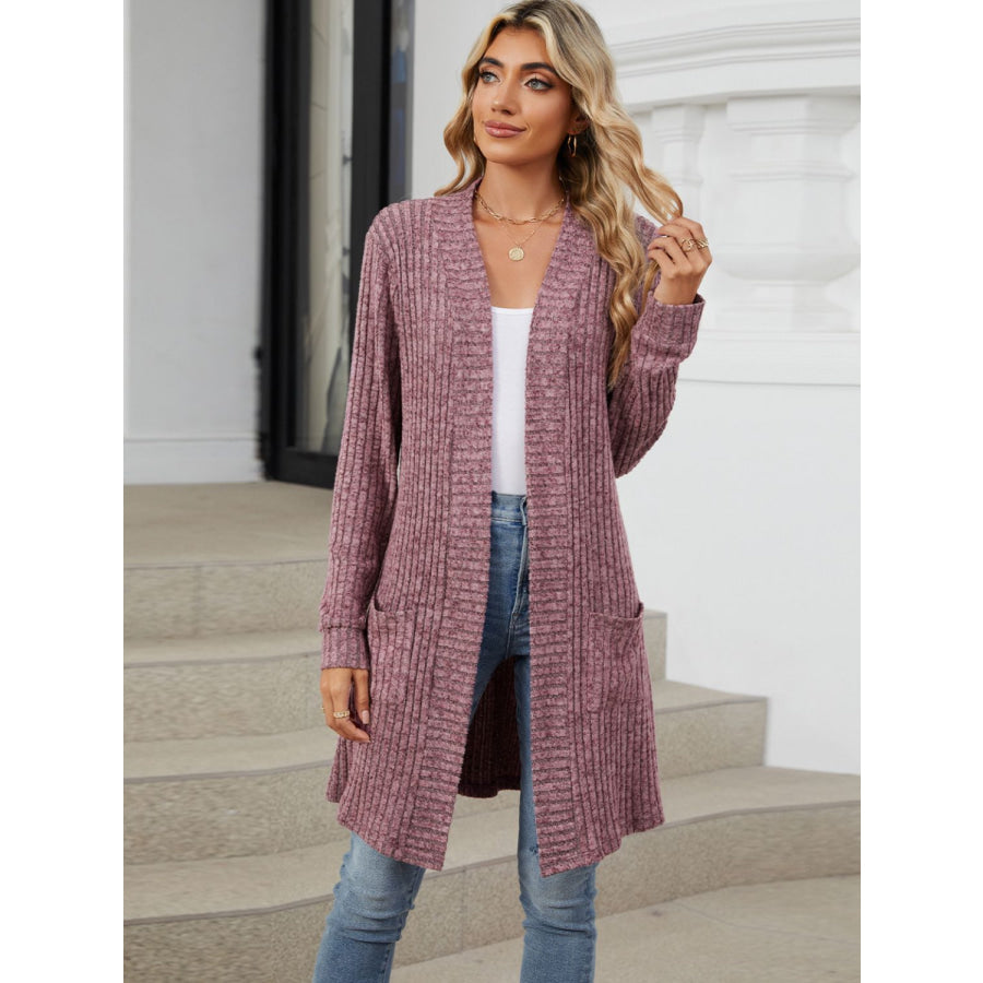 Open Front Long Sleeve Cardigan Apparel and Accessories