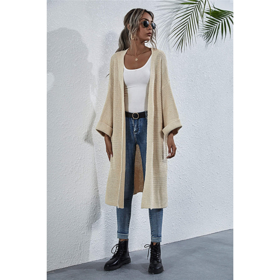 Open Front Long Sleeve Cardigan Apparel and Accessories