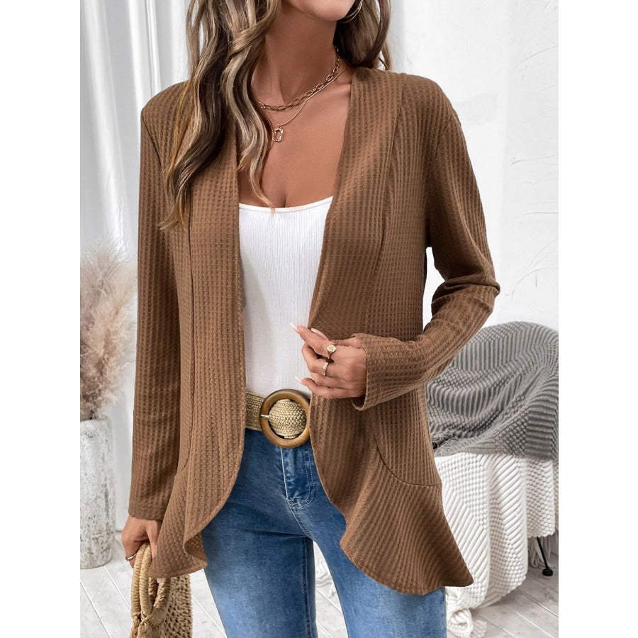 Open Front Long Sleeve Cardigan Apparel and Accessories