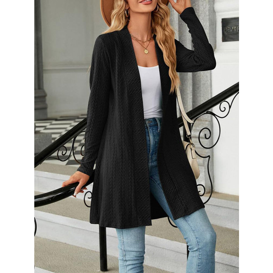 Open Front Long Sleeve Cardigan Apparel and Accessories