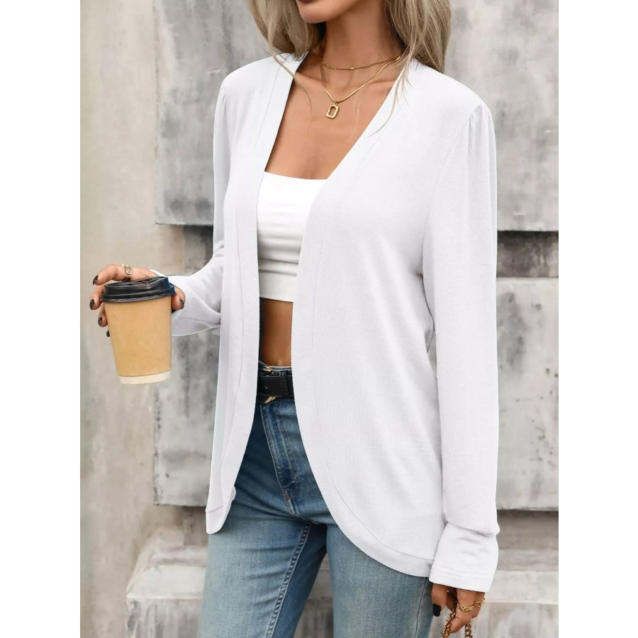 Open Front Long Sleeve Cardigan Apparel and Accessories