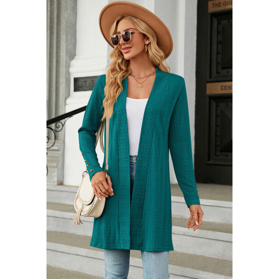 Open Front Long Sleeve Cardigan Apparel and Accessories