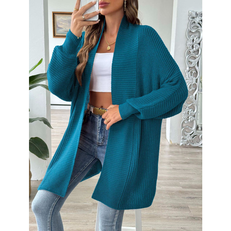 Open Front Long Sleeve Cardigan Apparel and Accessories