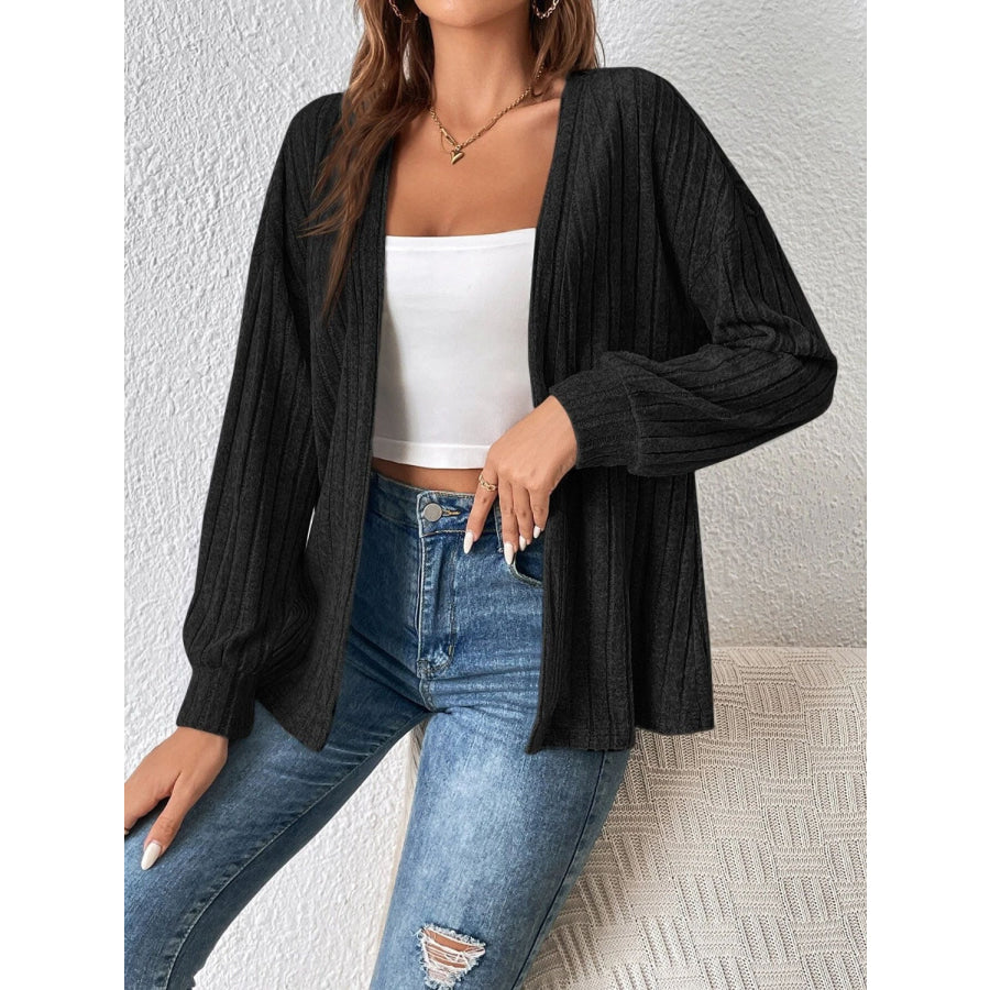 Open Front Long Sleeve Cardigan Apparel and Accessories