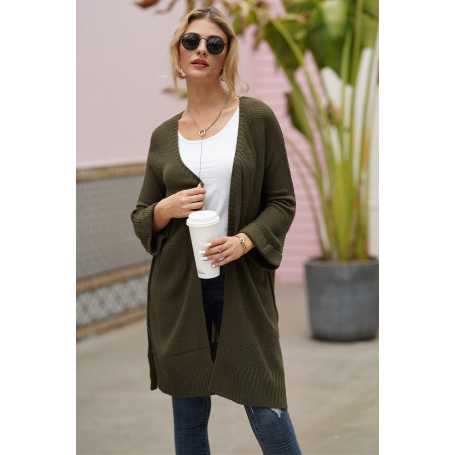 Open Front Long Sleeve Cardigan Apparel and Accessories