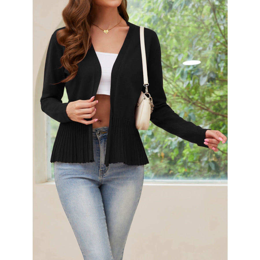 Open Front Long Sleeve Cardigan Apparel and Accessories