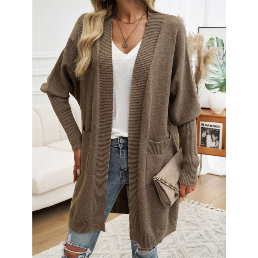 Open Front Long Sleeve Cardigan Apparel and Accessories