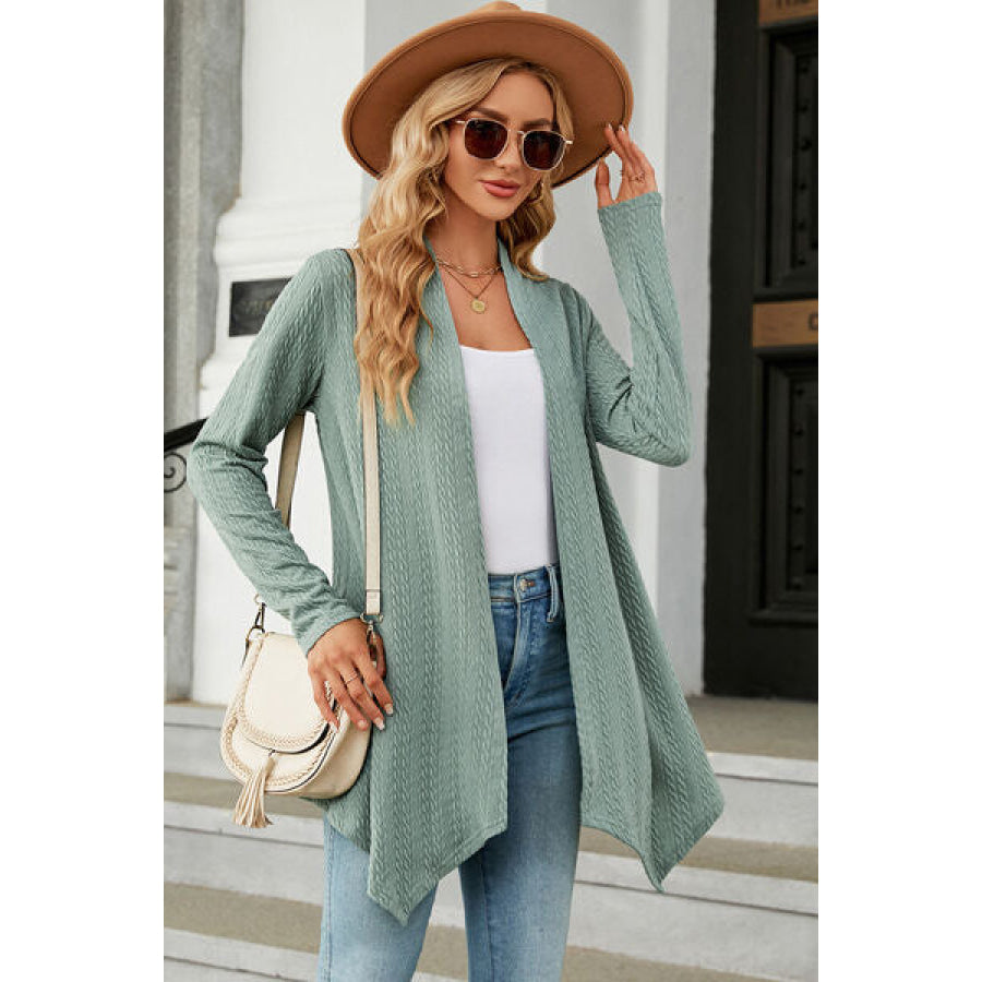 Open Front Long Sleeve Cardigan Apparel and Accessories