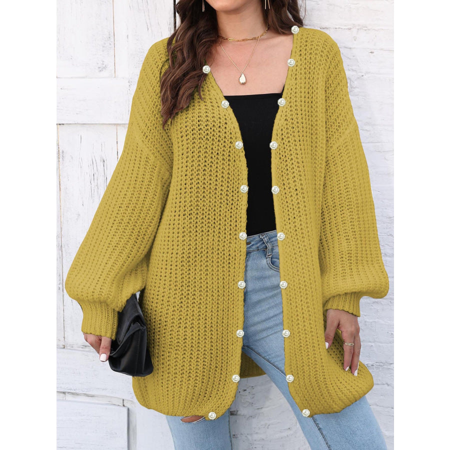 Open Front Long Sleeve Cardigan Apparel and Accessories