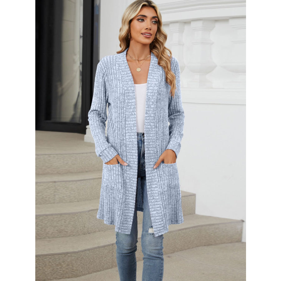 Open Front Long Sleeve Cardigan Apparel and Accessories