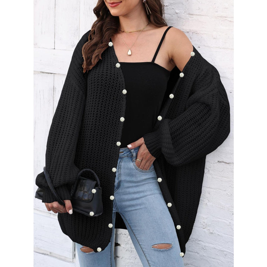 Open Front Long Sleeve Cardigan Apparel and Accessories