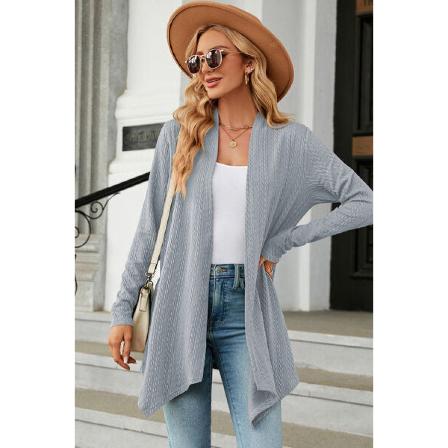 Open Front Long Sleeve Cardigan Apparel and Accessories