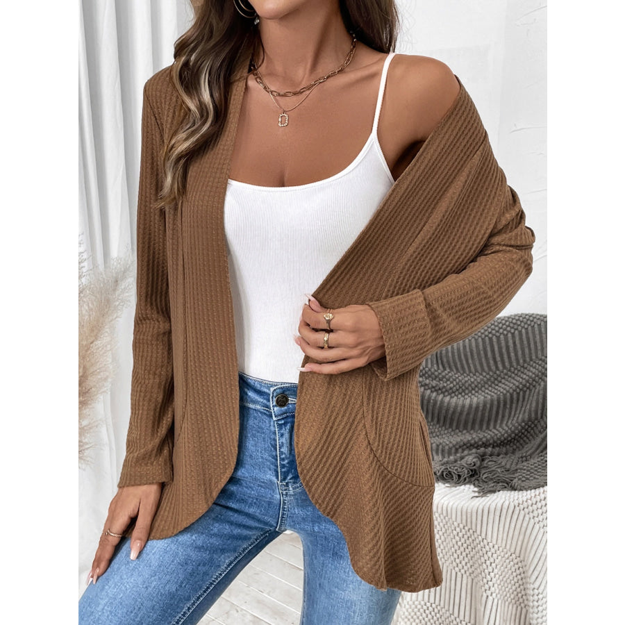 Open Front Long Sleeve Cardigan Apparel and Accessories