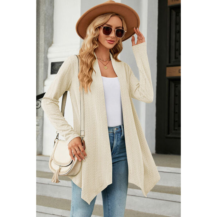 Open Front Long Sleeve Cardigan Apparel and Accessories