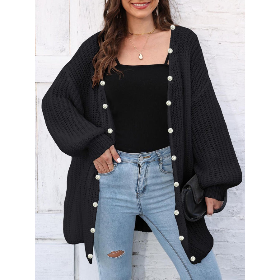 Open Front Long Sleeve Cardigan Apparel and Accessories