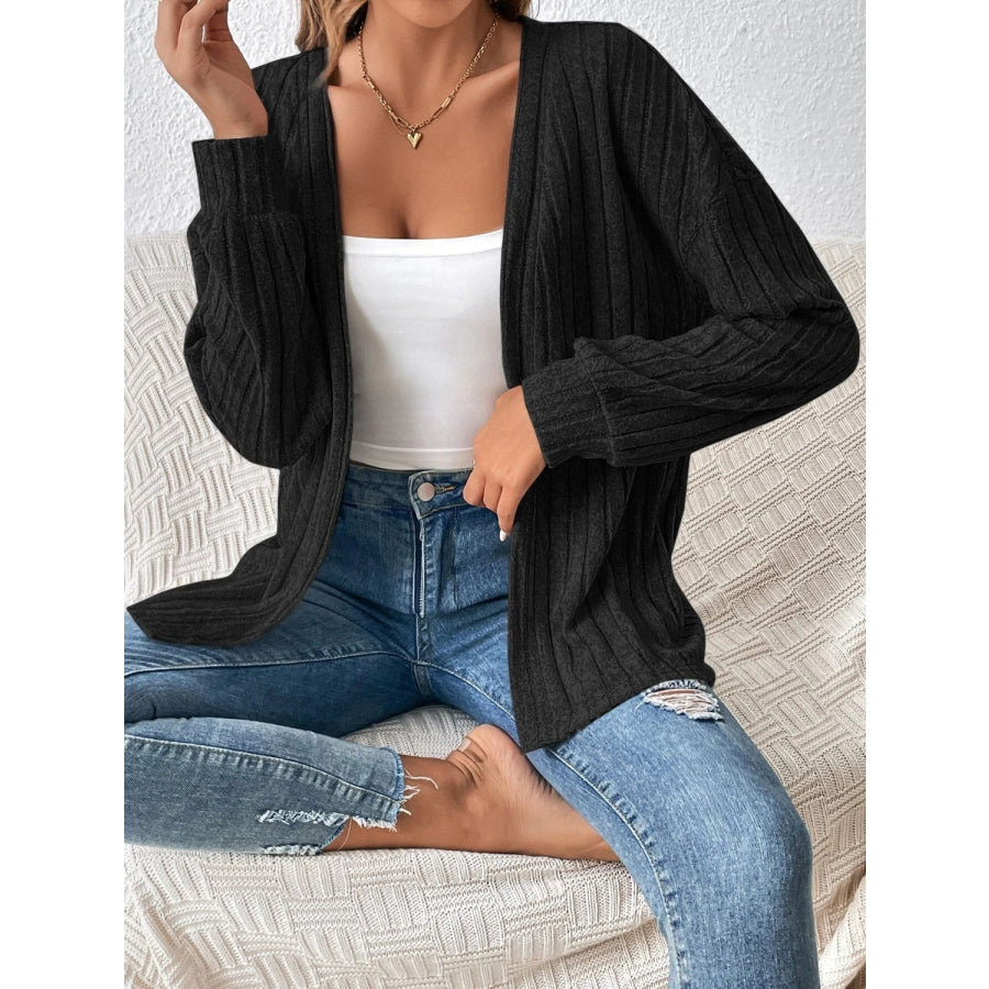 Open Front Long Sleeve Cardigan Apparel and Accessories