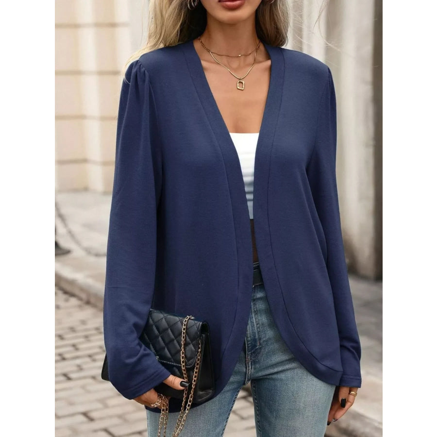 Open Front Long Sleeve Cardigan Apparel and Accessories