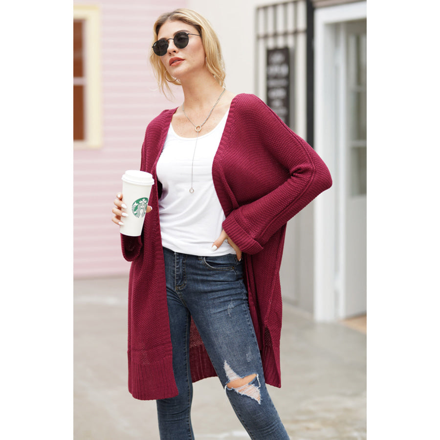 Open Front Long Sleeve Cardigan Apparel and Accessories