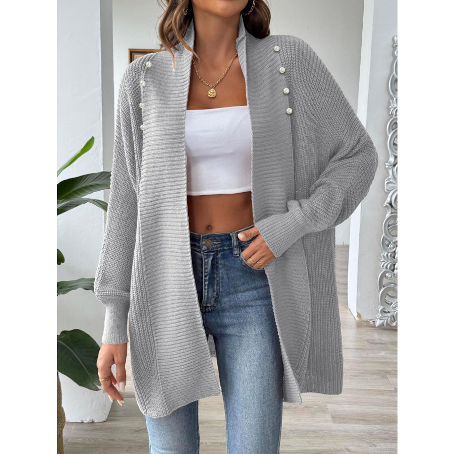 Open Front Long Sleeve Cardigan Apparel and Accessories