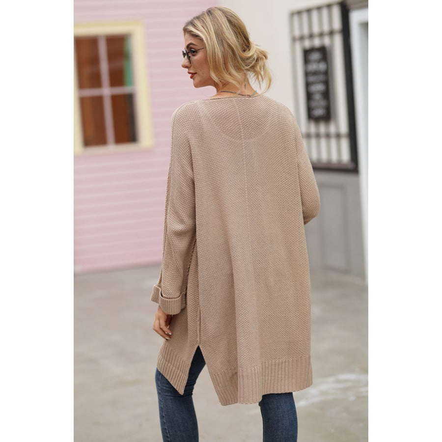 Open Front Long Sleeve Cardigan Apparel and Accessories