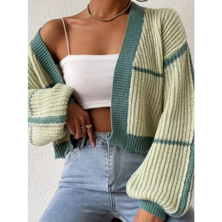 Open Front Long Sleeve Cardigan Apparel and Accessories