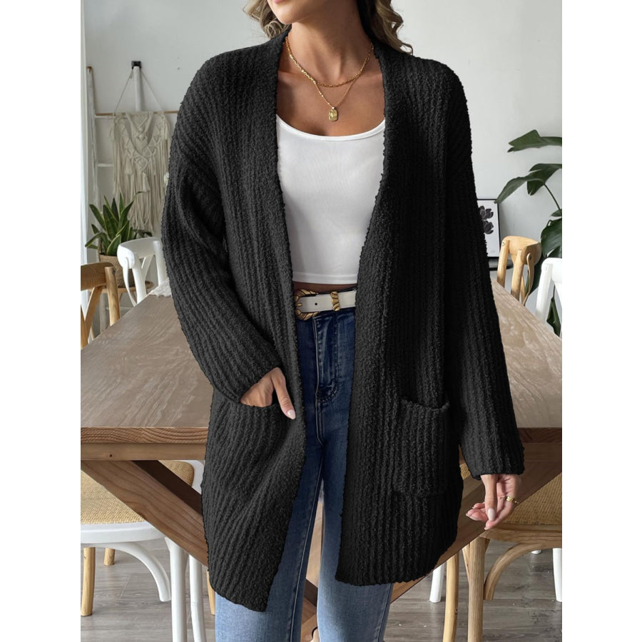 Open Front Long Sleeve Cardigan Apparel and Accessories